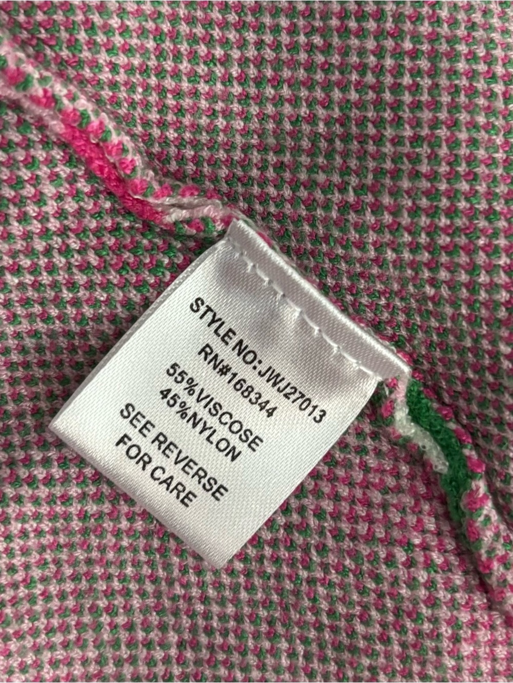J.nna Knit Rose Floral Open Front Cardigan Pink Front Pockets Barbie Girly - Picture 5 of 5